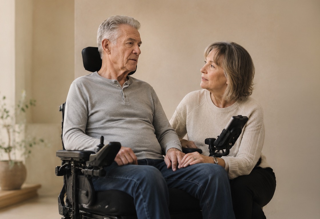 Person suffering with ALS and their support person